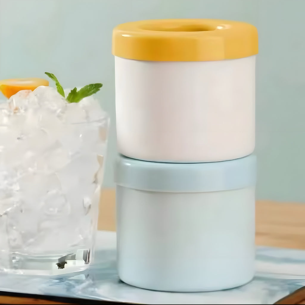 Molde y Cubo de Silicona para Hielo