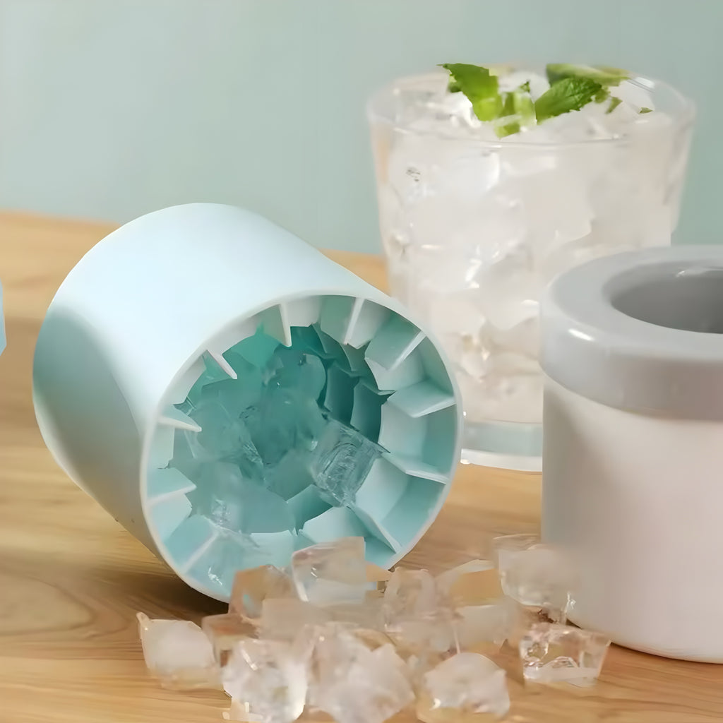 Molde y Cubo de Silicona para Hielo